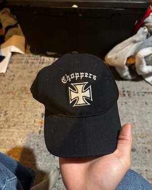 Vintage Choppers Iron Cross Embroidered Black Baseball Cap